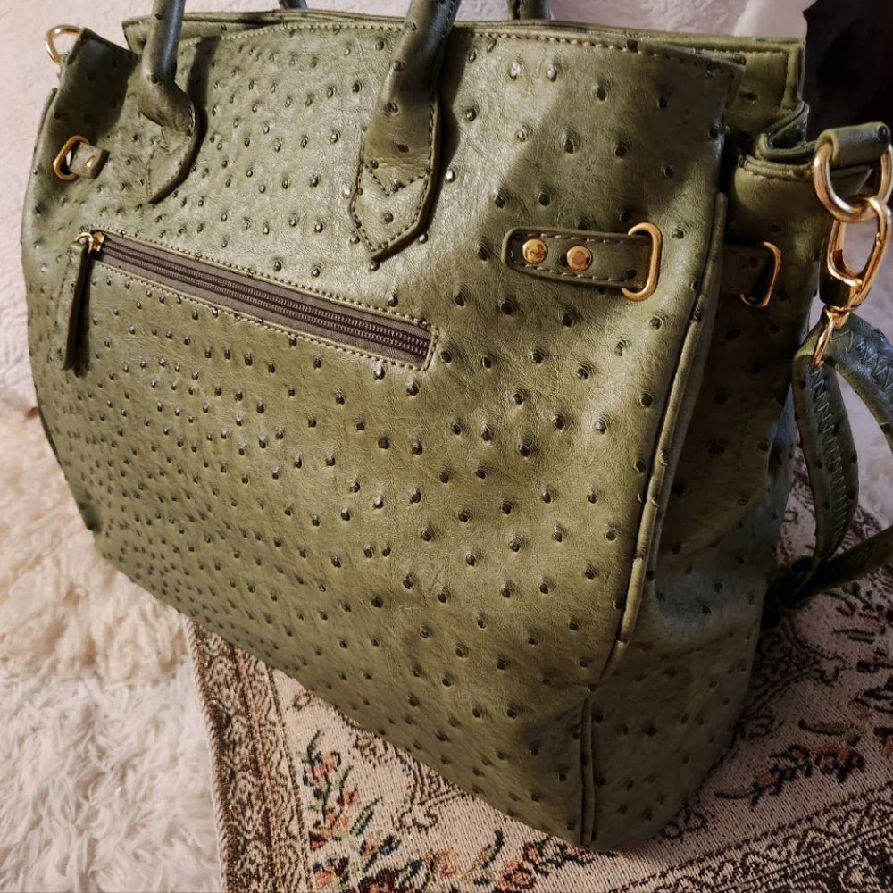 Large Elegant Green Tote bag - Picture 5 of 7